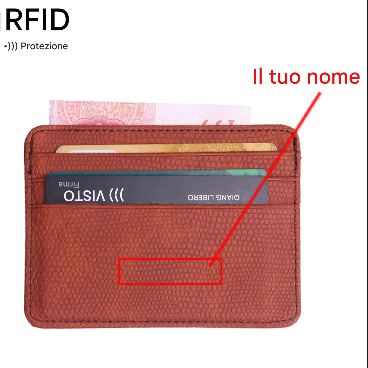 Elegant Lichee RFID Wallet