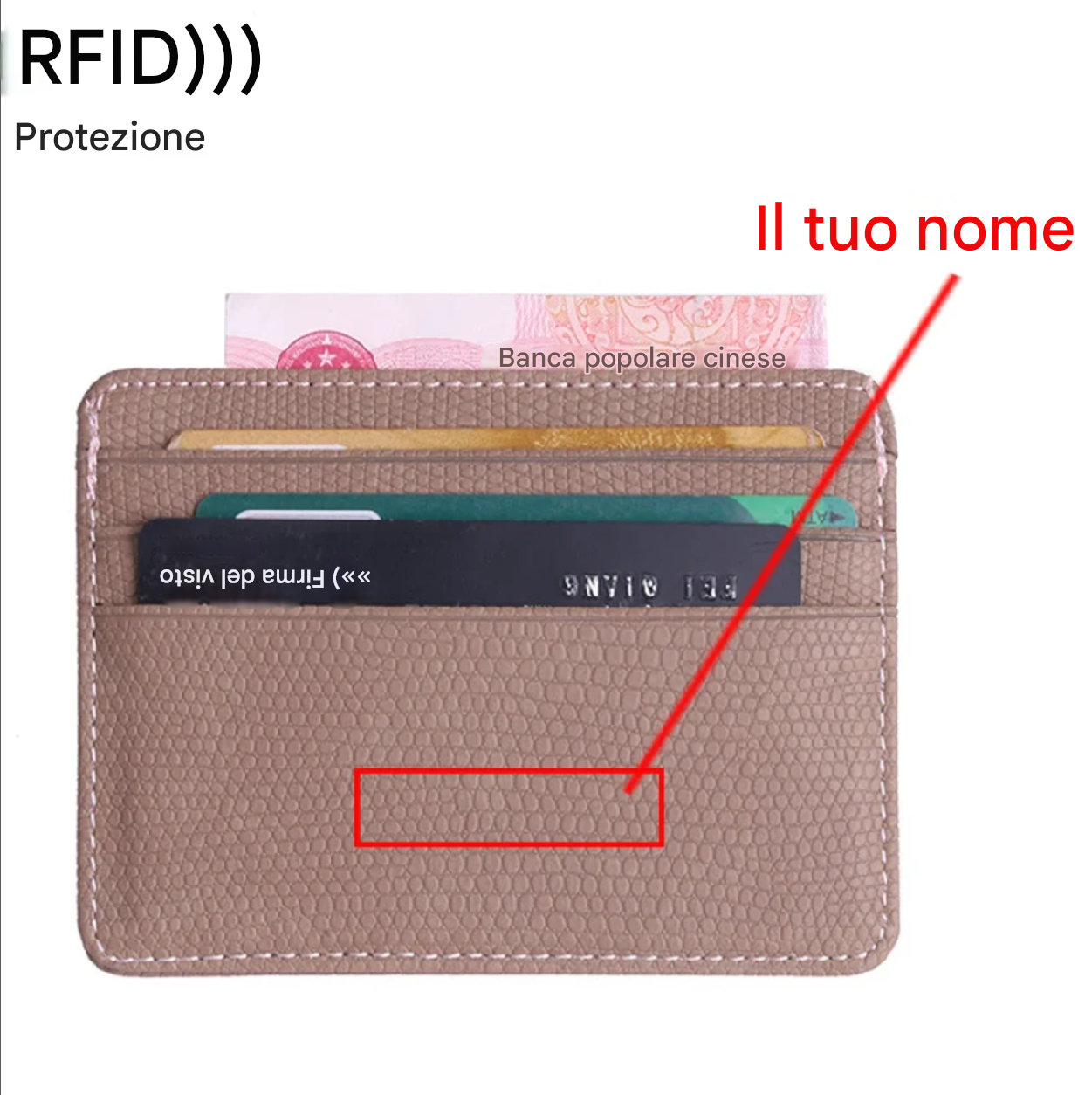 Elegant Lichee RFID Wallet