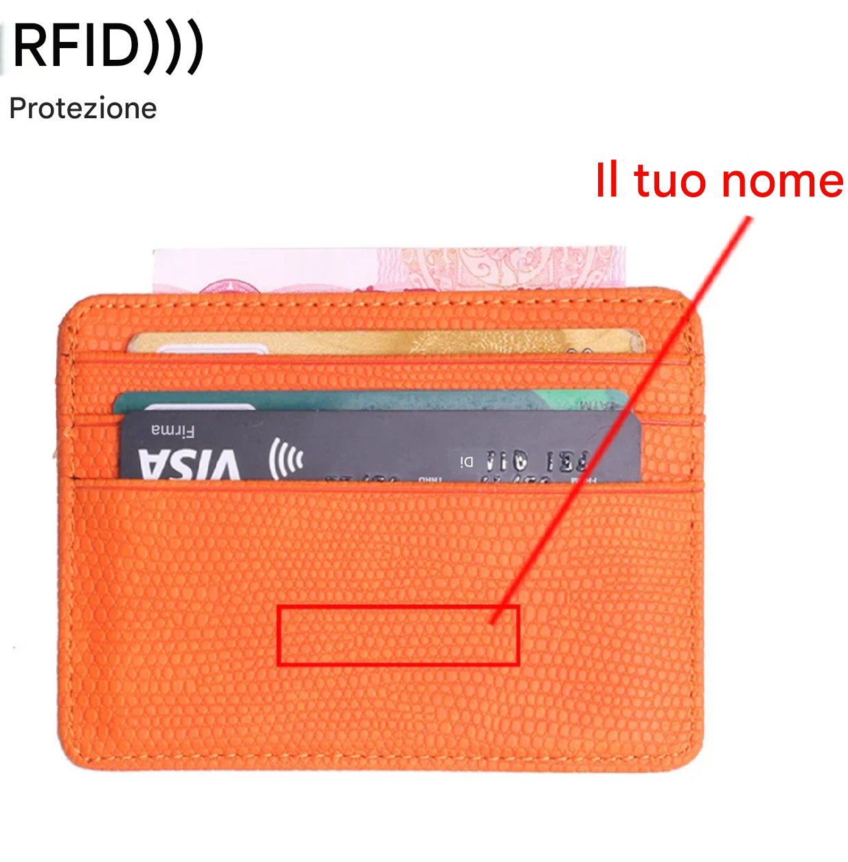 Elegant Lichee RFID Wallet