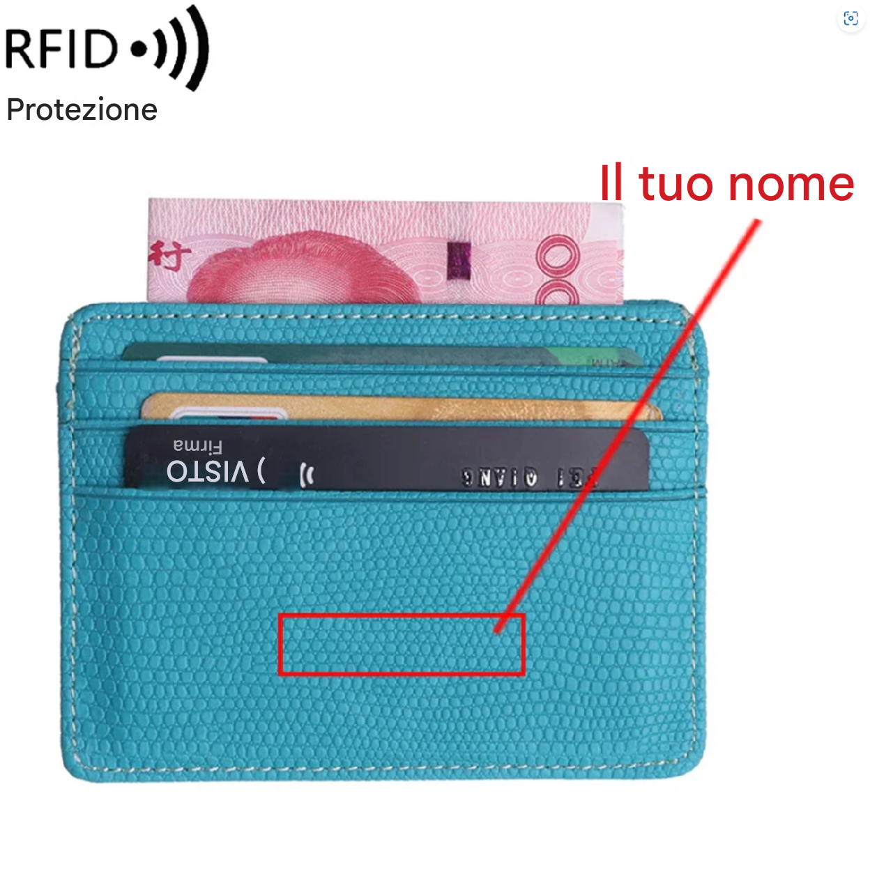 Elegant Lichee RFID Wallet
